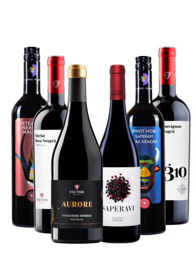 Weinpaket Rot, Moldawien. Erstklassige Rot- und Roséweine Kollektion aus Moldawien.